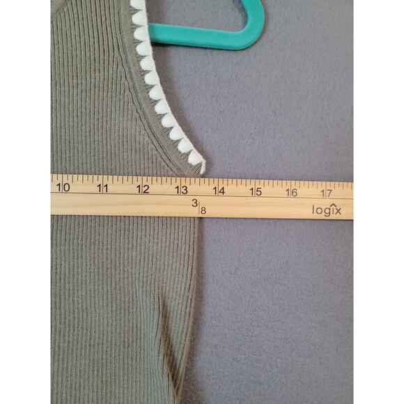 Scotch & Soda Knit Maritime Tank Top Green White Trim EUC XS - Picture 7 of 9